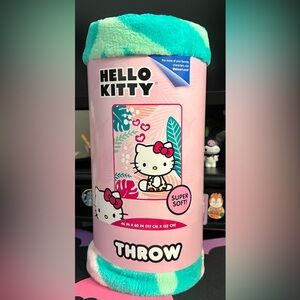 Sanrio Hello Kitty Tropical Fleece Throw Blanket